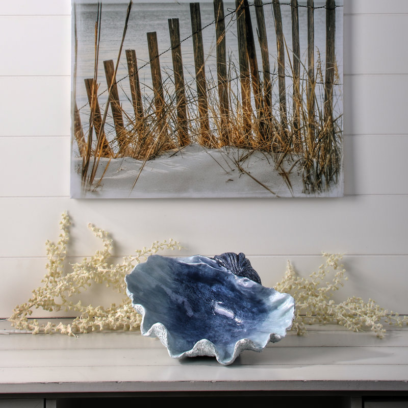 12" Resin Open Scallop Shell