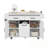 Kitchen Island with Adjustable Shelf, Spice & Towel Rack and Drawer-187869947