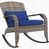 Coussin bleu / cadre gris est en rupture de stock