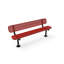 Banc d'extérieur CoatedOutdoorMeubles, vert, perforé, 1,83 m, avec dossier, surface-1601892-187668231