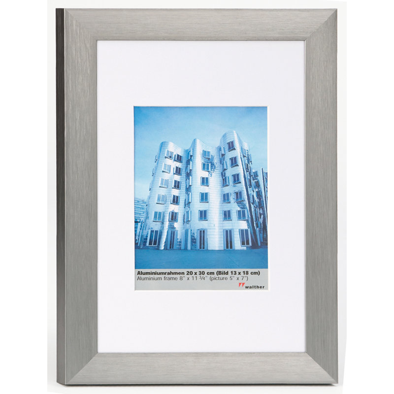 Metal Matte Picture Frame with Mat, Silver, 70cm H x 50cm W