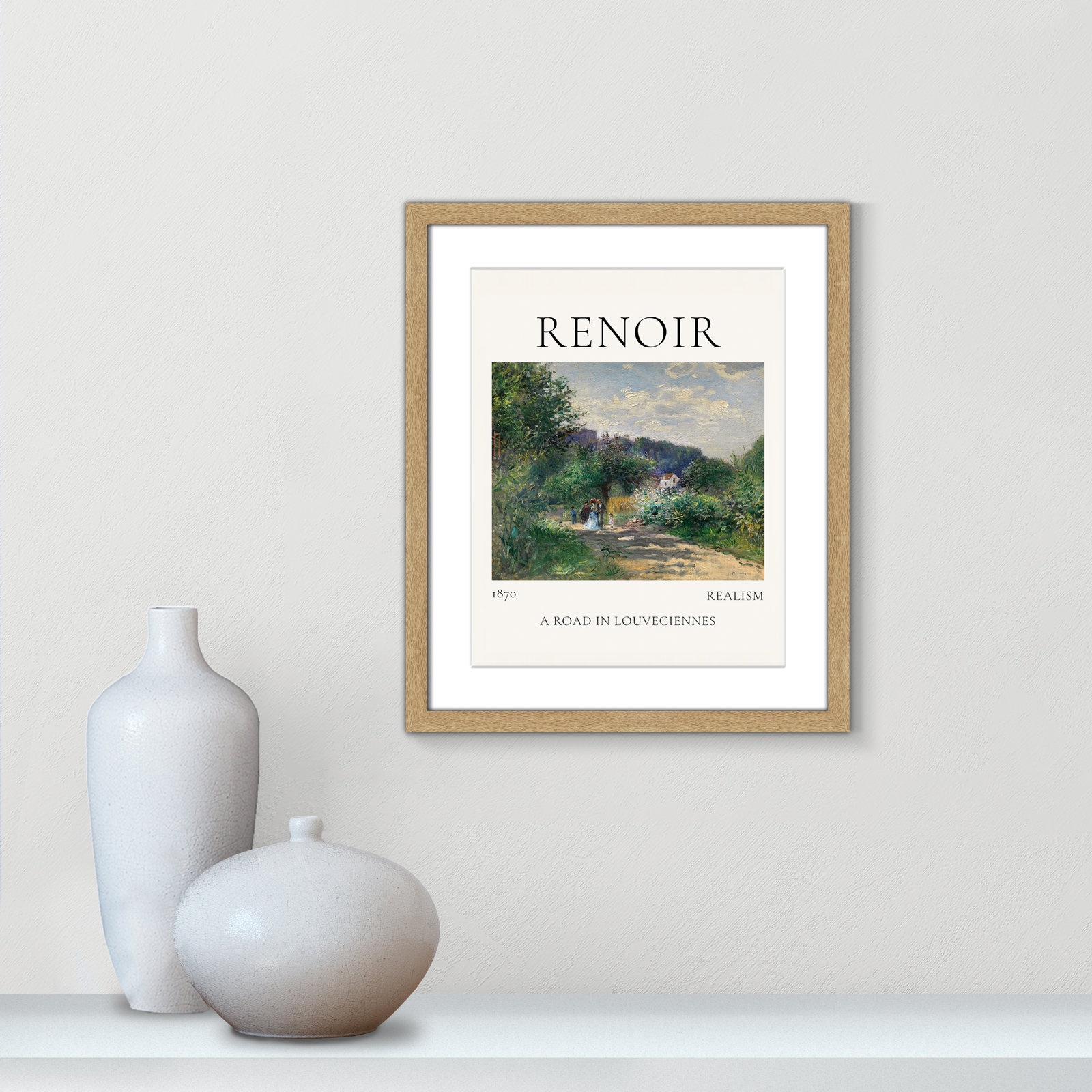 Old Masters Collection " A Road In Louveciennes " by Auguste Renoir, Yes, 19" H x 16" W x 1.25" D