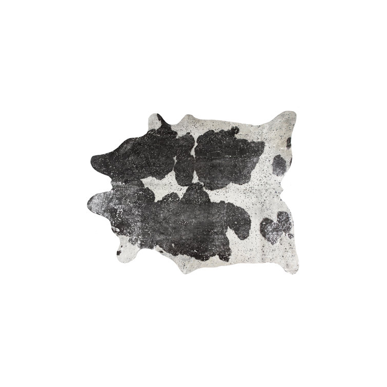 Houchin Handmade Cowhide Black/Silver Area Rug