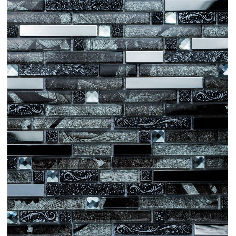 15" X 12" Glass Mosaic Wall Tile