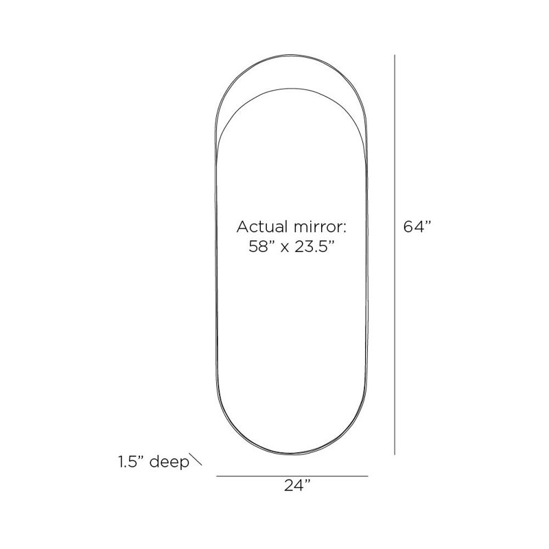 Inset Long Mirror