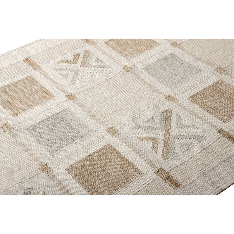 Scandinavian Wool Geometric Area Rug, Rectangle 5' x 8'