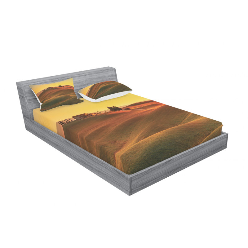 Microfiber Sheet Set, Queen Sheet Set with Fitted Sheet