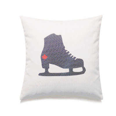 White With Gray Skate Cushion
