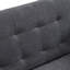 Lit convertible gris foncé pour les petits espaces avec rembourrage confortable
