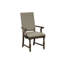 Ensemble de salle à manger rectangulaire rembourré en tissu beige Kiyra Laura-107173369