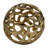 Decorative Orb Metal Aluminum Spherical Sculptural Accent with Modern Cut-Out Design - Stylish Contemporary Art Object Decor-58418794