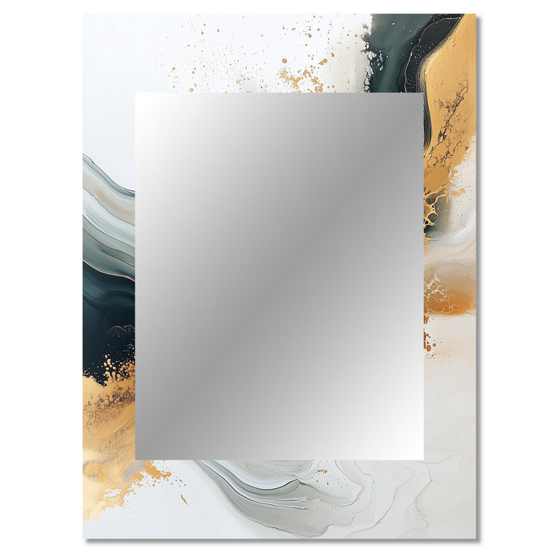 Mélodie silencieuse de l'encre dorée Hard Edge III, 40 po x 30 po