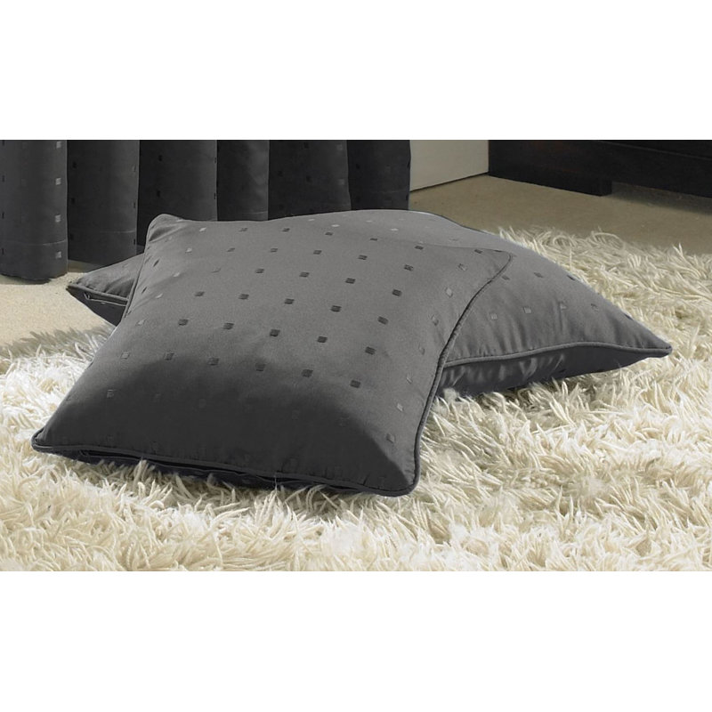 Norush Geometric Square Cushion, 45 x 45cm , Charcoal