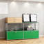 Armoire de rangement modulaire en métal avec tablettes réglables-123176085