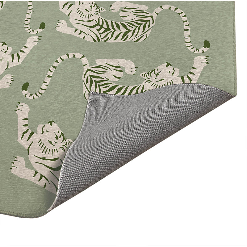 Tapis de cuisine Hey Tiger, Rectangle 5 pi x 7 pi, Gris anthracite 1