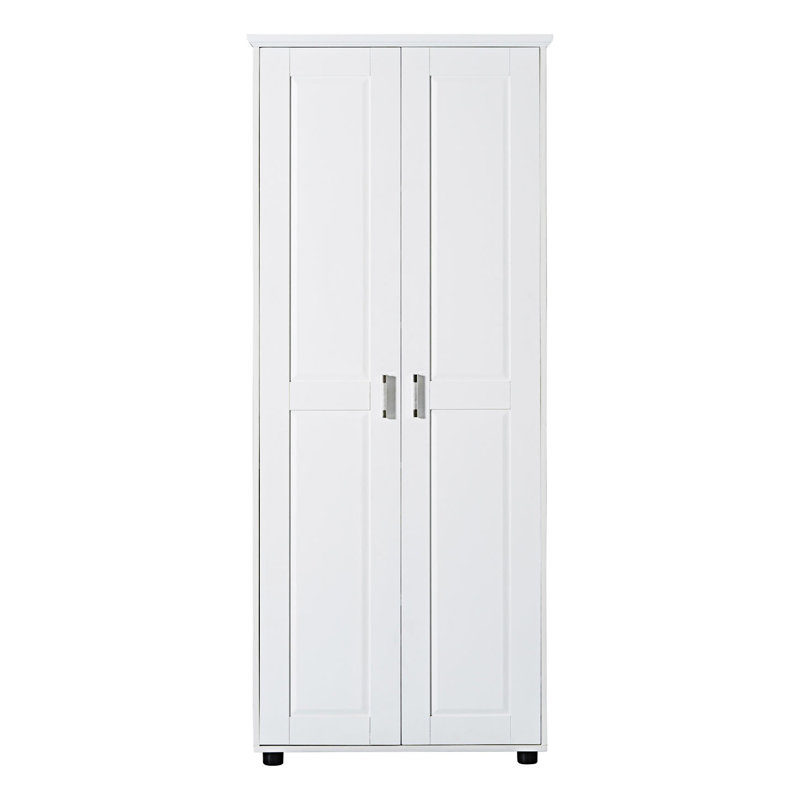 Armoire de rangement avec deux portes, armoire d'entrée, armoire d'appoint avec tablette réglable