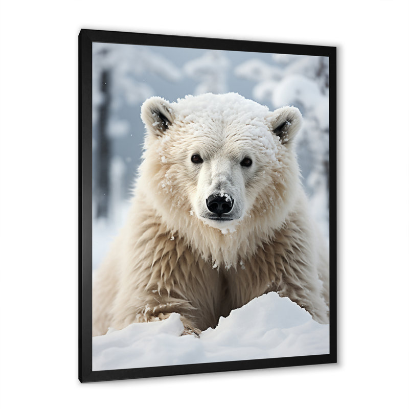 Beckah Alaska, rencontre polaire sur toile, H 40 po x l 30 po x P 1,5 po, Cadre photo noir