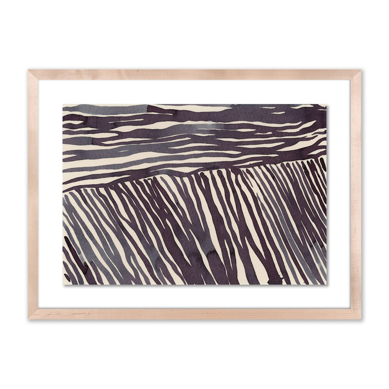 Night Field 5 Framed Print, 18" H x 24" W x 1.5" D, Natural