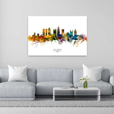 «Vibrant Atlanta Skyline», art contemporain urbain