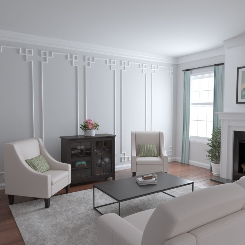 Primed White Polyurethane Wall Panel Moulding, 94.5 in