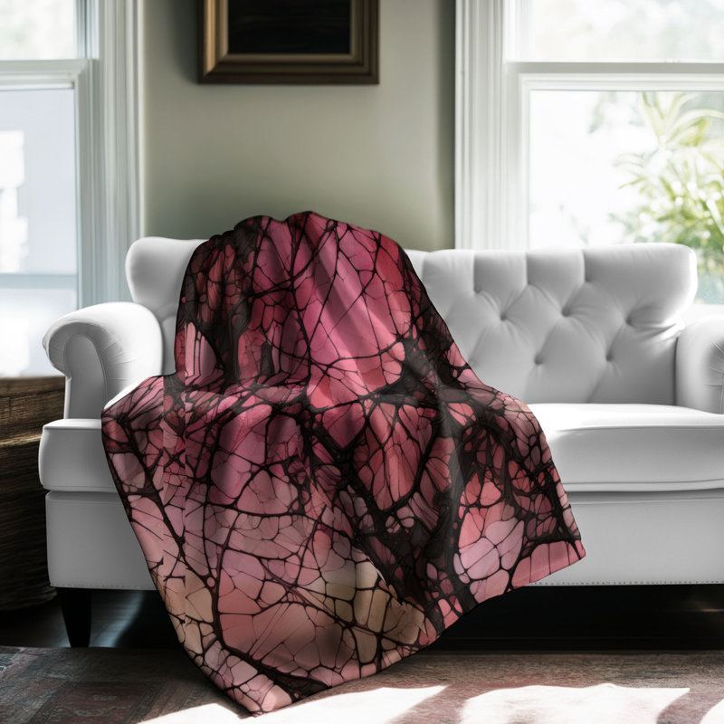 Bits en verre rose - couverture de qualité supérieure 1 pièce, Lit simple