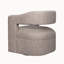 Fauteuil demi-tonneau pivotant en polyester 30 po Cascia-1045373274