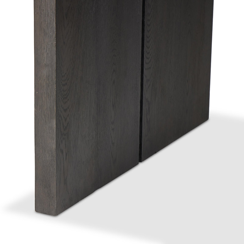 WARBY Solid Wood Writing Desk, Worn Black