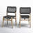 Wood Outdoor Dining Chair with Woven Seat and Back