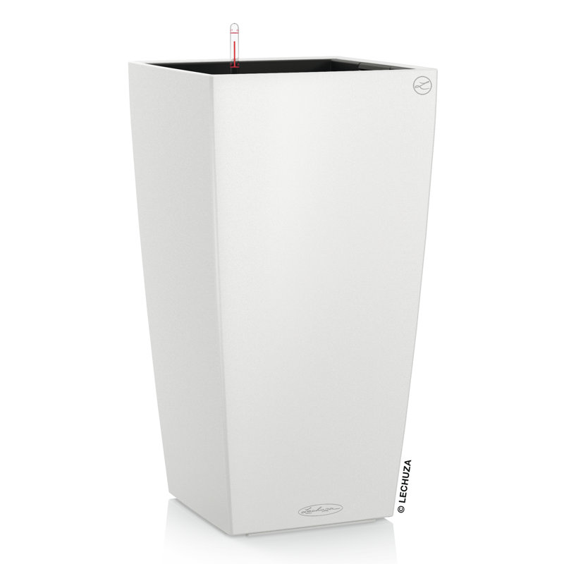 Cubico Pot Planter, White, 75cm H x 40cm W x 40cm D