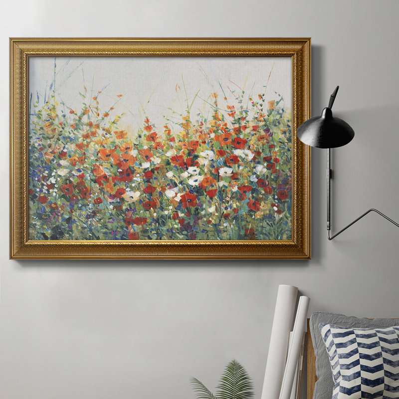 «Garden in Bloom I», toile encadrée de qualité supérieure - prête à être accrochée