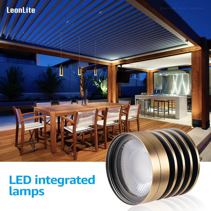 Naiel 1-Bulb Integrated LED Outdoor Pendant, Yellow
