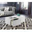 Bomke White Coffee Table with LED Lights & Storage Drawers
