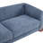 82Inches Boucle Sherpa Sofa - Navy Blue-1917217066