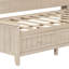Lit de jour simple en bois avec rangement, finition lait antique blanc, 3 tiroirs, solide, sans sommier et bois, nécessaire-828612209