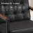 Modern Faux Leather Tufted Back Accent Chair with Metal Frame-1485956960