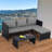 Othoson 4 - Person Outdoor Wicker Patio Conversation Furniture Set with Table and Cushion-448575738