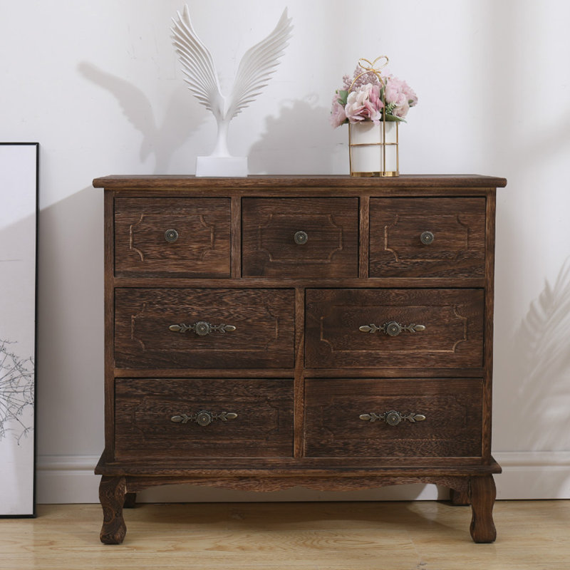 Armoire d'appoint en bois manufacturé brun foncé