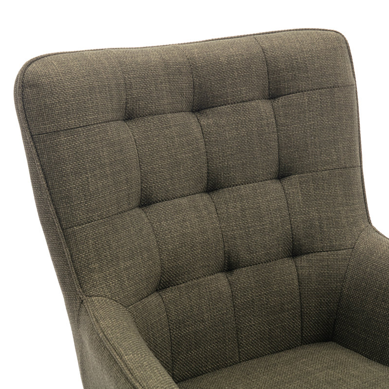 Jessamine Armchair with Footstool, Green