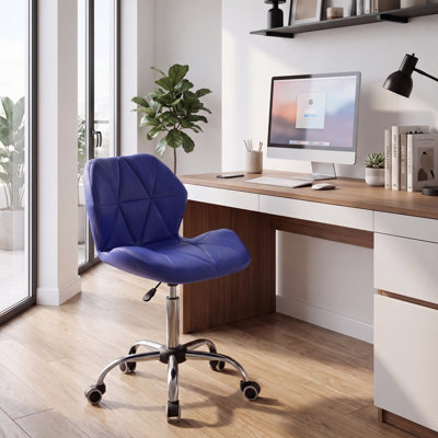 Muskoka Swivel Desk Chair Faux Leather With Adjustable Height, UKFR Certified