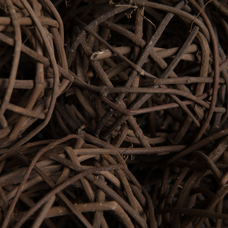 Vickerman Natural Botanicals 4" Lata Ball, Natural Brown. Includes 25 Pieces per Pack