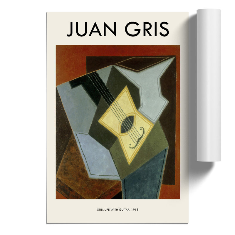 Guitar Vol.1 by Juan Gris - No Frame Painting, 30cm H x 21cm W x 0.1cm D