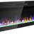 60 Inch Recessed Ultra Thin Tempered Glass Front Wall Mounted Electric Fireplace With Remote And Multi Color Flame & Emberbed, LED Light Heater