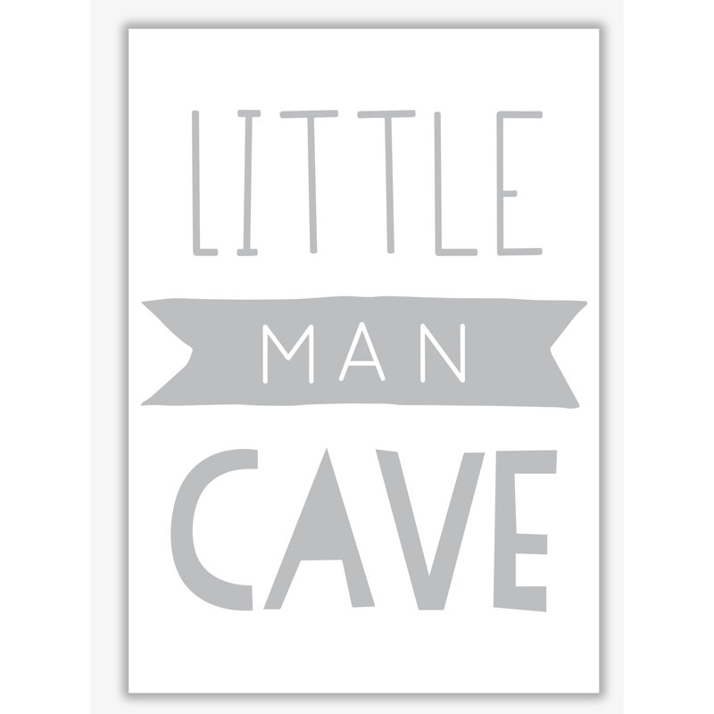 Little Man Cave Banner - Print, No Frame, 30 cm H x 21 cm W x 1 cm D