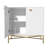 2 Door White Locker Accent Cabinet