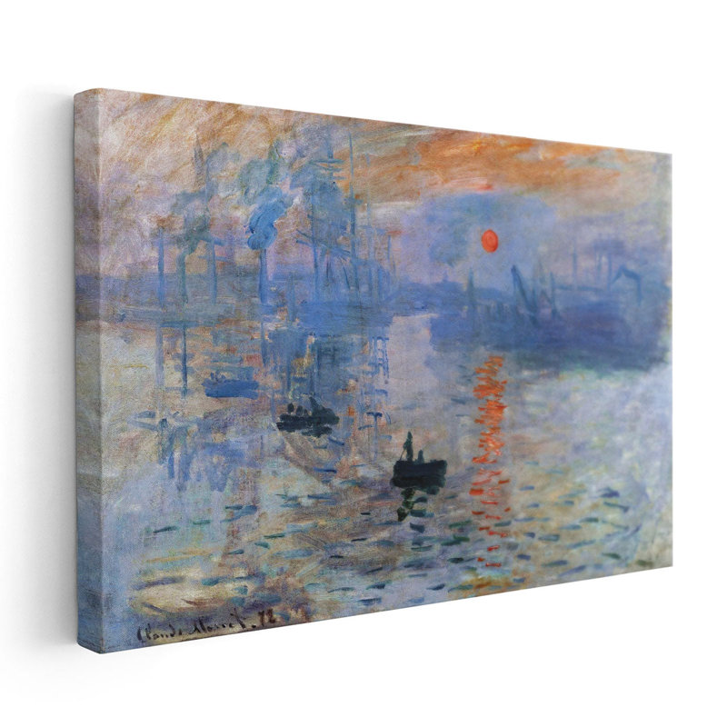 Impression Sunrise, 1872 - reproduction d'art sur toile, H 32 po x l 48 po