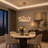 108-Light Copper LED Chandelier With Acrylic Shades