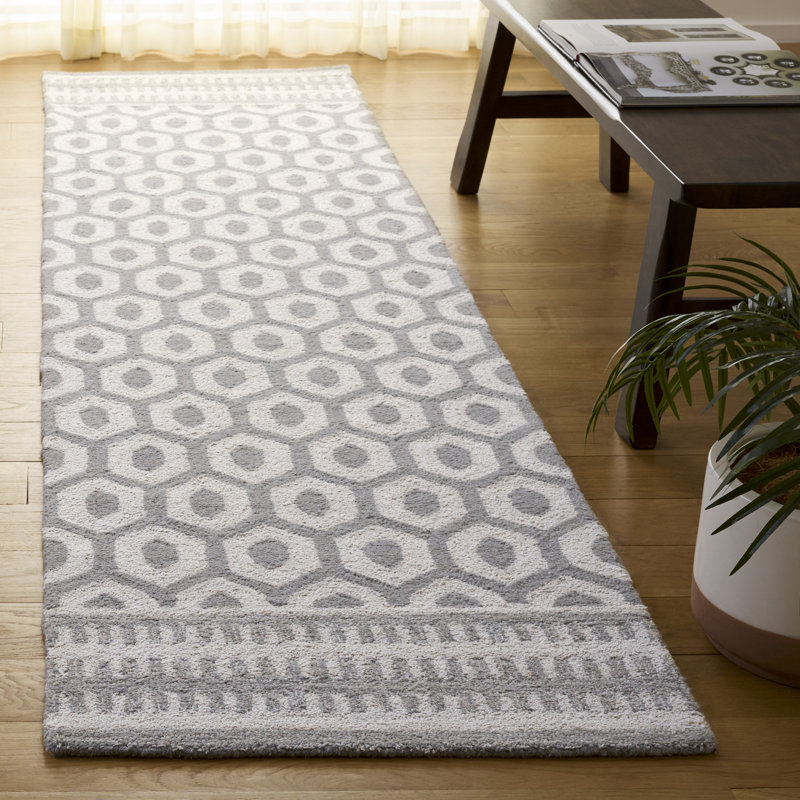 Cela Hand Tufted Performance Geometric Rug, Runner 2'3" x 9'