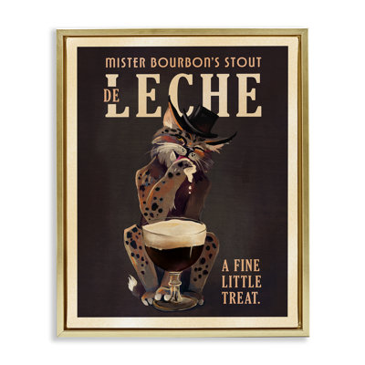 «Bourbon De Leche Stout», art mural encadré flottant par The Whiskey Ginger