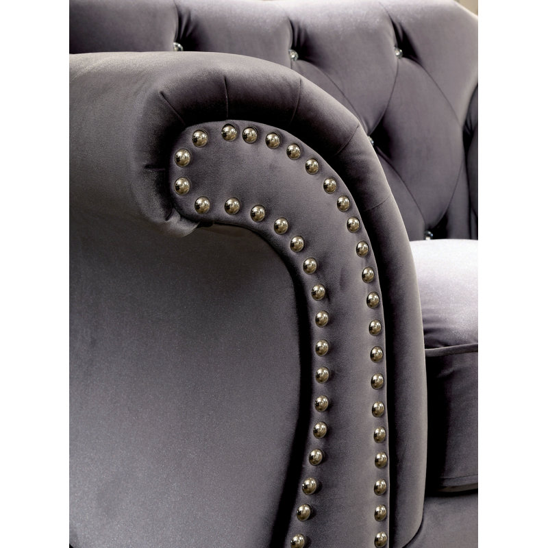 Fauteuil Tabitha, Mélange de polyester gris