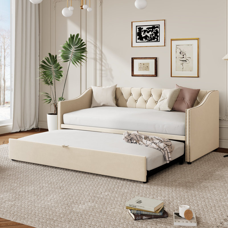 Lit de jour, Beige